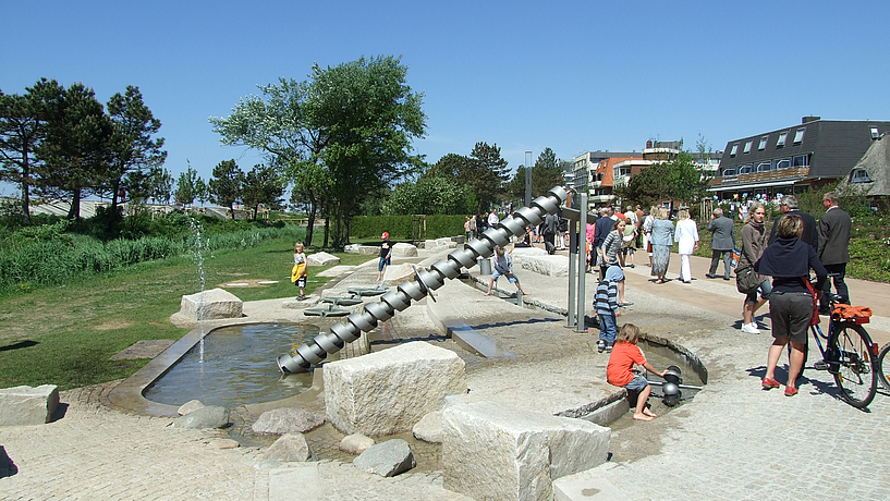 Wasserspiele auf der Erlebnispromenade